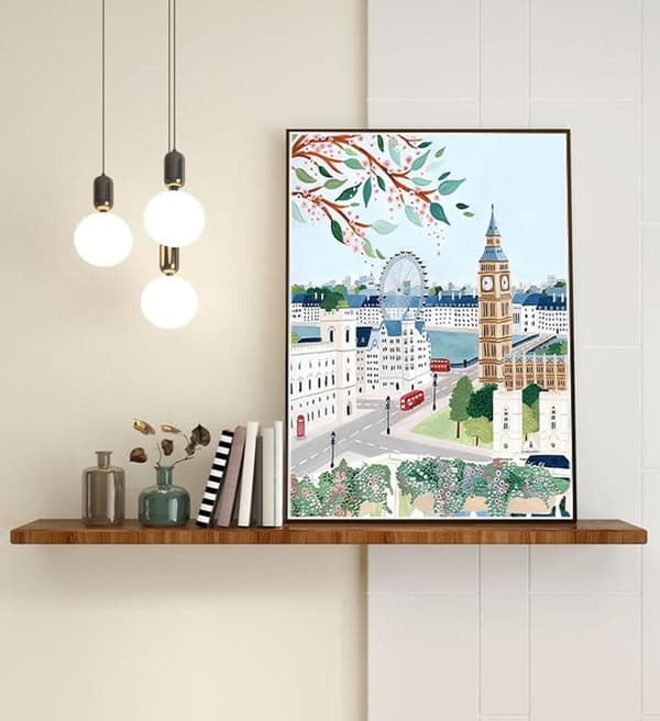 OBOSOE Big Ben 5D Diamond Art - London design, Fuld boremaskine DIY, Gave 30x40 cm