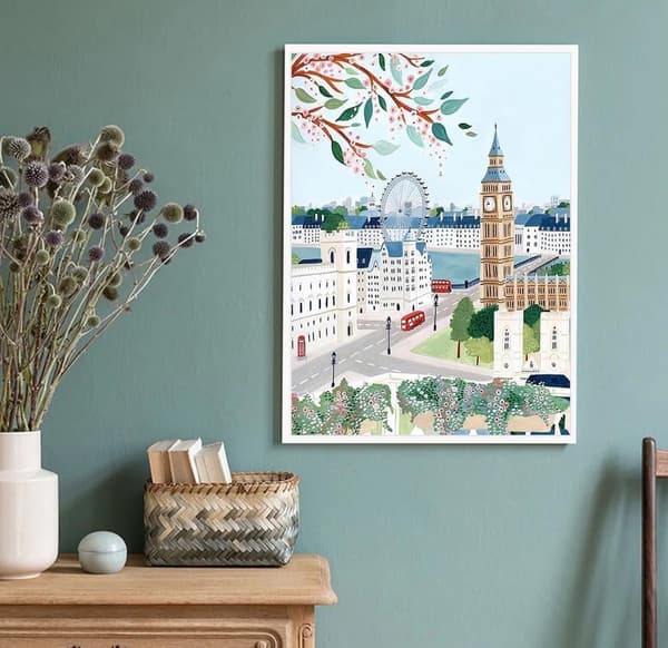 OBOSOE Big Ben 5D Diamond Art - London design, Fuld boremaskine DIY, Gave 30x40 cm