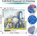 Miniatyrbillede 2 af 8: OBOSOE Blå Julemand 5D Diamantmosaik - Fødselsdagsgave, Fuld Drill DIY, Perlearbejde 35x35 cm