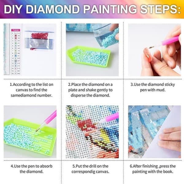 OBOSOE Rosa Hund 5D Diamantkonst - Full drill DIY, Pärlemålning present, Hemdekoration 35x35 cm