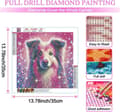 Miniatyrbillede 2 af 8: OBOSOE Pink Dog 5D Diamond Art - Fuld Drill DIY, Perlemaleri Gave, Boligindretning 35x35 cm