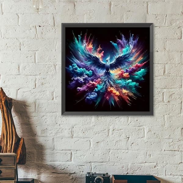 OBOSOE Fenix 5D Diamond Mosaic - Farverigt Design, Fuld Drill Beading, Mode Hjem 35x35 cm