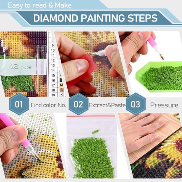 OBOSOE Fenix 5D Diamond Mosaic - Farverigt Design, Fuld Drill Beading, Mode Hjem 35x35 cm