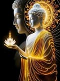 Miniatyrbillede 1 af 7: OBOSOE Buddha 5D Diamantmosaik - Spirituelt design, Fuld Bore Perle, DIY Boligindretning 30x40 cm