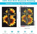 Miniatyrbild 4 av 8: OBOSOE Diamond Painting & Diamantmålning – 5D Full Drill Kors & Solros Andlig Design, DIY Pärlemålning Present – 40×30 cm