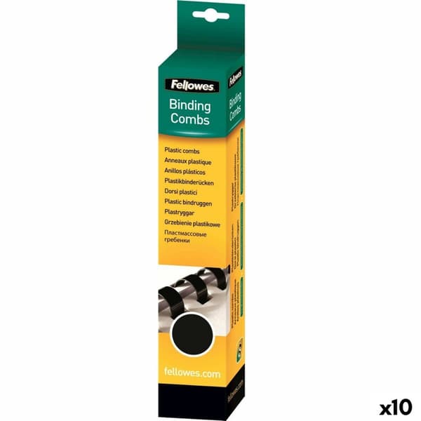 Bindande spiraler Fellowes 5330702 Svart 8 mm A4 PVC Plast (25 antal)