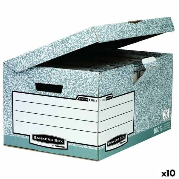 Arkivboks Fellowes Grå 10 enheder (31 x 39 x 56 cm)