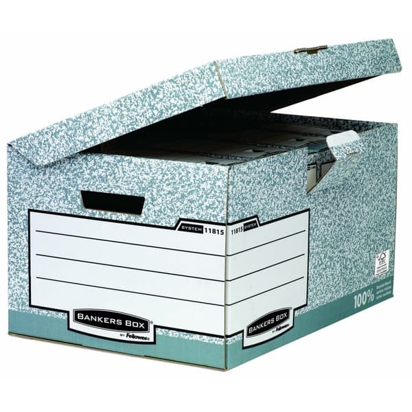 Arkivboks Fellowes Grå 10 enheder (31 x 39 x 56 cm)