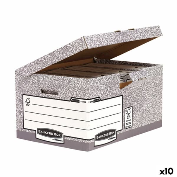 Arkivboks Fellowes Grå 10 enheder (31 x 39 x 56 cm)