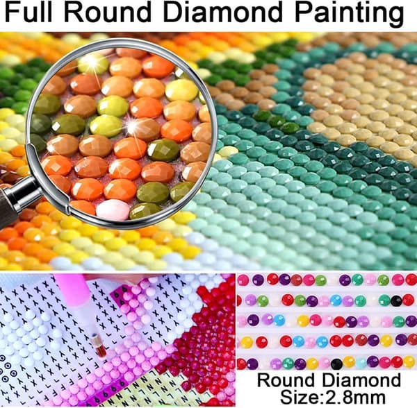 OBOSOE Diamond Painting - 5D DIY Diamantmålning, 30x40cm (Fyra säsonger Träd)