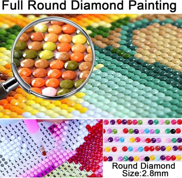 OBOSOE Diamond Painting - 5D DIY Diamantmålning, 30x40cm (Fyra säsonger Träd)