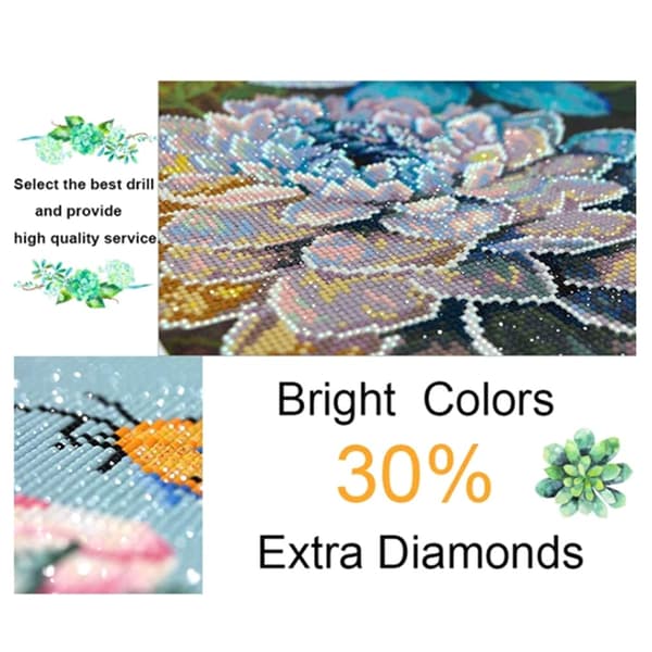 OBOSOE Diamond Painting - 5D DIY Diamantmålning, 30x40cm (Böcker Och Blomsterbukett)