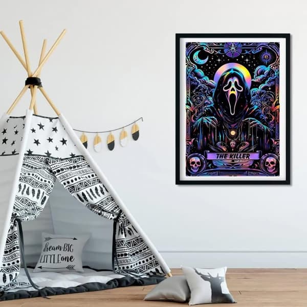 OBOSOE Diamond Painting - 5D DIY Diamantmålning, 30x40cm (Färgstark Killer-illustration)