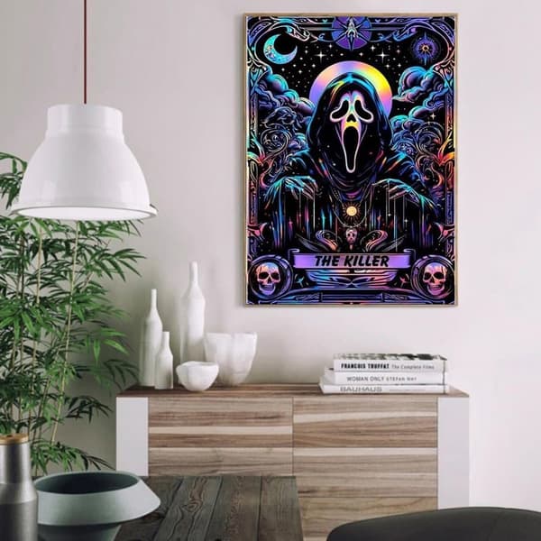 OBOSOE Diamond Painting - 5D DIY Diamantmålning, 30x40cm (Färgstark Killer-illustration)