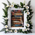 Miniatyrbild 5 av 7: OBOSOE Diamond Painting - 5D DIY Diamantmålning, 30x40cm (Blommor Omringade Retro Bokhög)