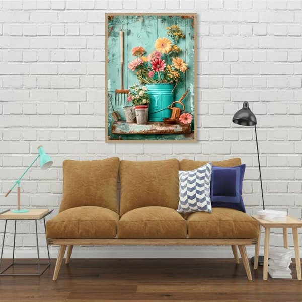 OBOSOE Diamond Painting - 5D DIY Diamantmaleri, 30x40cm (Retro Havelejlighed)