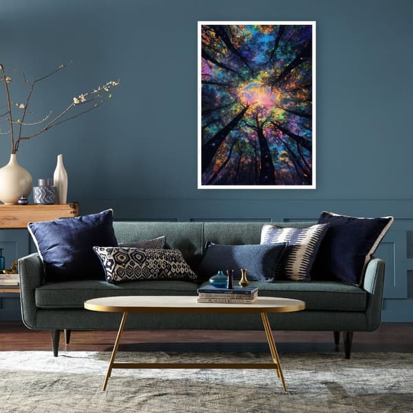 OBOSOE Diamond Painting - 5D DIY Diamantmålning, 30x40cm (Färgstark Skog Uppfylld Vy)