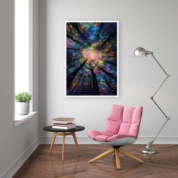 OBOSOE Diamond Painting - 5D DIY Diamantmålning, 30x40cm (Färgstark Skog Uppfylld Vy)