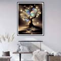 Miniatyrbild 5 av 6: OBOSOE 5D diamantart kit vuxna – Färgrika fjärilar och lysande träd, diamantmålning kits. DIY diamantpallar, gemmaleri till hemdekoration vägg