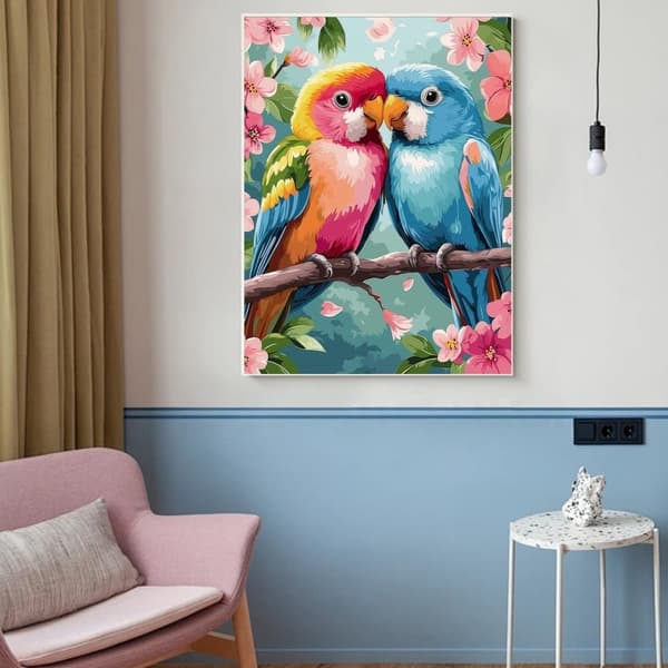 OBOSOE Parrot diamantkunst kits voksne – 5D fulldrill, fuldt DIY-værktøj. Gemkunst, 12x16 tom. Perfekt hjemdek. & gave
