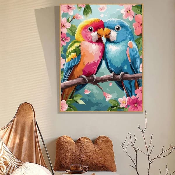 OBOSOE Parrot diamantkunst kits voksne – 5D fulldrill, fuldt DIY-værktøj. Gemkunst, 12x16 tom. Perfekt hjemdek. & gave