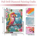 Miniatyrbillede 2 af 6: OBOSOE Parrot diamantkunst kits voksne – 5D fulldrill, fuldt DIY-værktøj. Gemkunst, 12x16 tom. Perfekt hjemdek. & gave