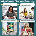 Miniatyrbild 5 av 5: OBOSOE Strand diamantart kits vuxna – Sjösskap 5D diamantmålning, gemmaleri. 12x16 tum, hemdekoration vägg