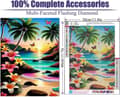 Miniatyrbild 2 av 5: OBOSOE Strand diamantart kits vuxna – Sjösskap 5D diamantmålning, gemmaleri. 12x16 tum, hemdekoration vägg