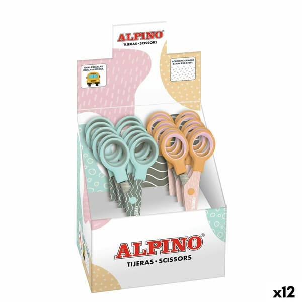 Sakset Alpino Monivärinen Musta/Oranssi Ruostumaton teräs 130 mm