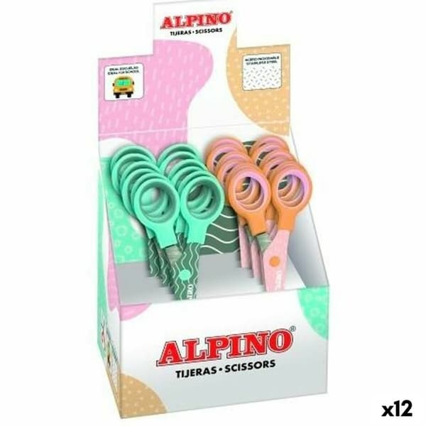 Sakset Alpino Monivärinen Musta/Oranssi Ruostumaton teräs 130 mm