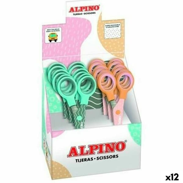 Sakset Alpino Monivärinen Musta/Oranssi Ruostumaton teräs 130 mm