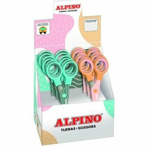Sakset Alpino Monivärinen Musta/Oranssi Ruostumaton teräs 130 mm