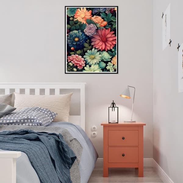 OBOSOE Diamond Painting & Diamantmålning – Kvadratisk DIY Blommig Konst för Vuxna, Present & Väggdekoration – 30×40 cm