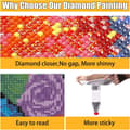 Miniatyrbild 5 av 7: OBOSOE Diamond Painting & Diamantmålning – Kvadratisk DIY Blommig Konst för Vuxna, Present & Väggdekoration – 30×40 cm