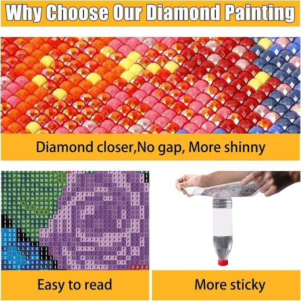 OBOSOE Diamond Painting & Diamantmålning – Kvadratisk DIY Blommig Konst för Vuxna, Present & Väggdekoration – 30×40 cm