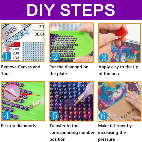 OBOSOE Diamond Painting & Diamantmålning – 5D Full Drill DIY Mandala & Blommor Väggdekoration – 35×35 cm