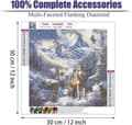 Miniatyrbild 3 av 7: OBOSOE Varg Diamantpyssel - 5D Djur DIY Gem Konst Kit, Väggdekoration (30x30 cm)