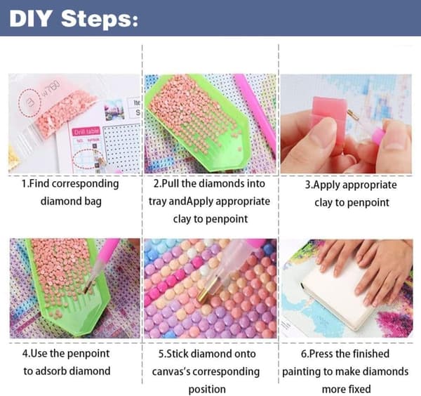 OBOSOE Varg Diamantpyssel - 5D Djur DIY Gem Konst Kit, Väggdekoration (30x30 cm)
