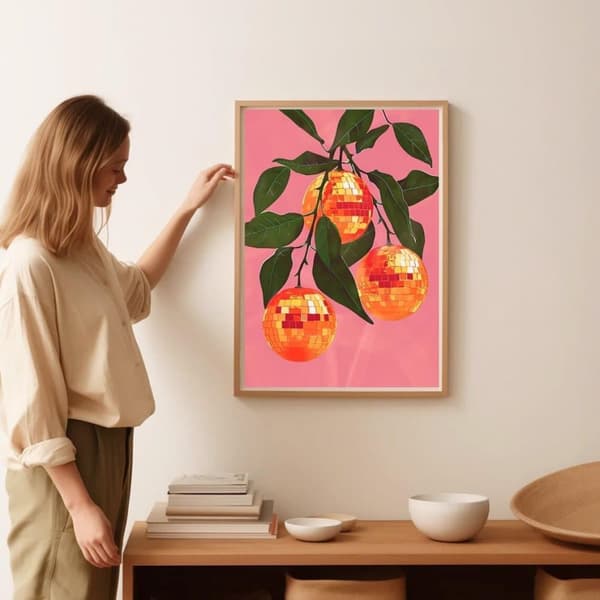 OBOSOE timanttimaalaus ja timanttimaalaus – 5D Full Drill DIY Art Kit (30×40 cm), oranssi disko aloittelijoille