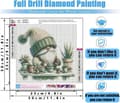 Miniatyrbillede 4 af 8: OBOSOE Diamantmaleri & Diamantmaleri – 5D Fuld Drill DIY Kunstværk (30×30 cm), Julemand med sukkulenter