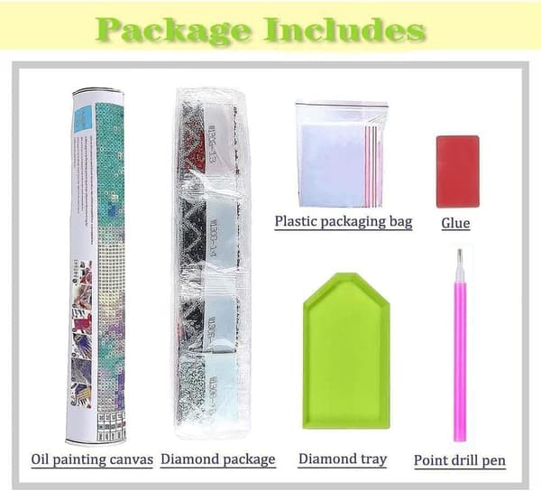 OBOSOE Tomte med Blommor Diamantkonst - 5D Full Drill DIY Diamantmålning Kit (30x30 cm)