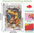 Pikkukuva 2 / 8: OBOSOE timanttimaalaus ja timanttimaalaus – 5D-tee-se-itse-sarja aikuisille ja aloittelijoille (30×40 cm), dinosaurusteema