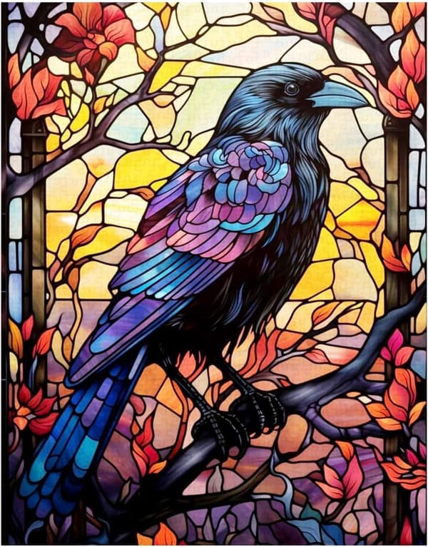 OBOSOE Eagle timanttimaalaus - 5D DIY Full Drill Diamond Art Kit aikuisille ja aloittelijoille, seinäkoriste (30x40 cm)