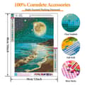 Pikkukuva 4 / 7: OBOSOE Diamond Painting - Moonlight Beach 5D DIY timanttimaalaus, 30x40cm