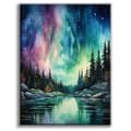 Miniatyrbillede 1 af 7: OBOSOE Diamond Painting - Aurora Skogsälv 5D DIY Diamantmaleri, 30x40cm