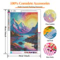 Pikkukuva 4 / 7: OBOSOE Diamond Painting - Color Dreams Mountain Lake Sunset 5D DIY timanttimaalaus, 30x40cm