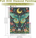 Miniatyrbillede 2 af 6: OBOSOE 5D Diamantmaleri – Sommerfugle og blomster Fantasy mønster, Fuld Drill Perle Broderi for begyndere (30x40 cm)