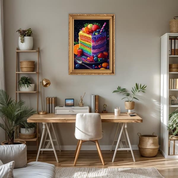 OBOSOE 5D timanttimaalaus – kakkuaihe aikuisille, Full Drill DIY-helmikirjonta (30x40 cm) – Aloittelijaystävällistä taidetta kodin sisustukseen