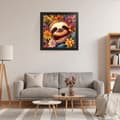 Miniatyrbild 5 av 6: OBOSOE 5D Pärlbroderi – Söta Sengångare & Blommor, Full Drill DIY (30x30 cm) – Roligt Djurmotiv för Väggen