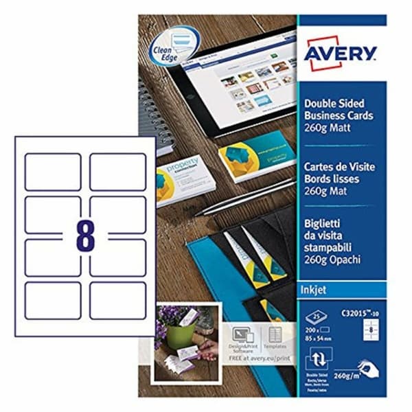 Termisk papirrulle Avery C32015-10E Hvid (10 enheder)